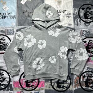 Denim Tears Gray Floral Women's Hoodie